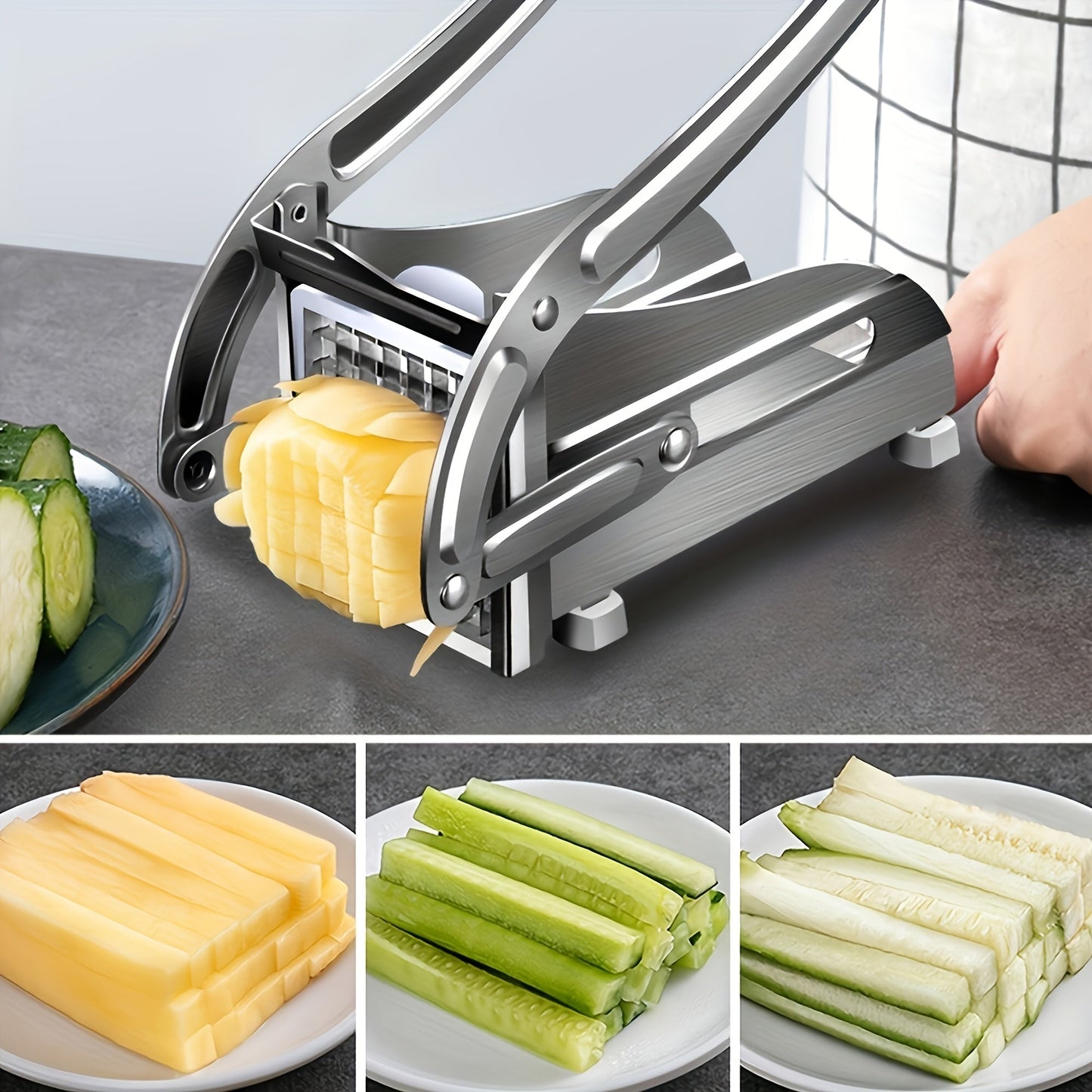 Brehn | Fritzo Vegetable Slicer - The stylish stainless steel cutter for perfect vegetables