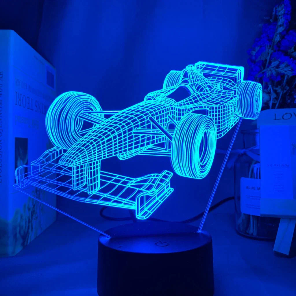 Skanto | Formula 1 3D Illusion Lamp with Color Modes