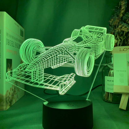 Skanto | Formula 1 3D Illusion Lamp with Color Modes