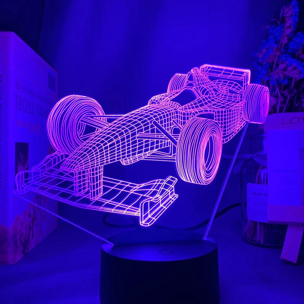 Skanto | Formula 1 3D Illusion Lamp with Color Modes