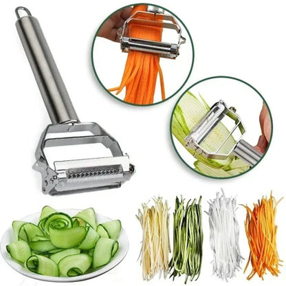 Skanto Skanto | Ultra-sharp Stainless Steel Multi-functional Vegetable Slicer & Julienne Cutter Potato Carrot Grater
