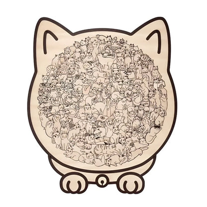 Skanto | 135-Piece Wooden Cat Puzzle