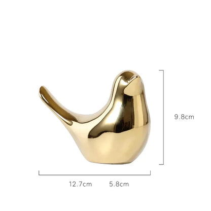 BowLift | Nordic Golden Ceramic Bird Decoration for Modern Home Decor