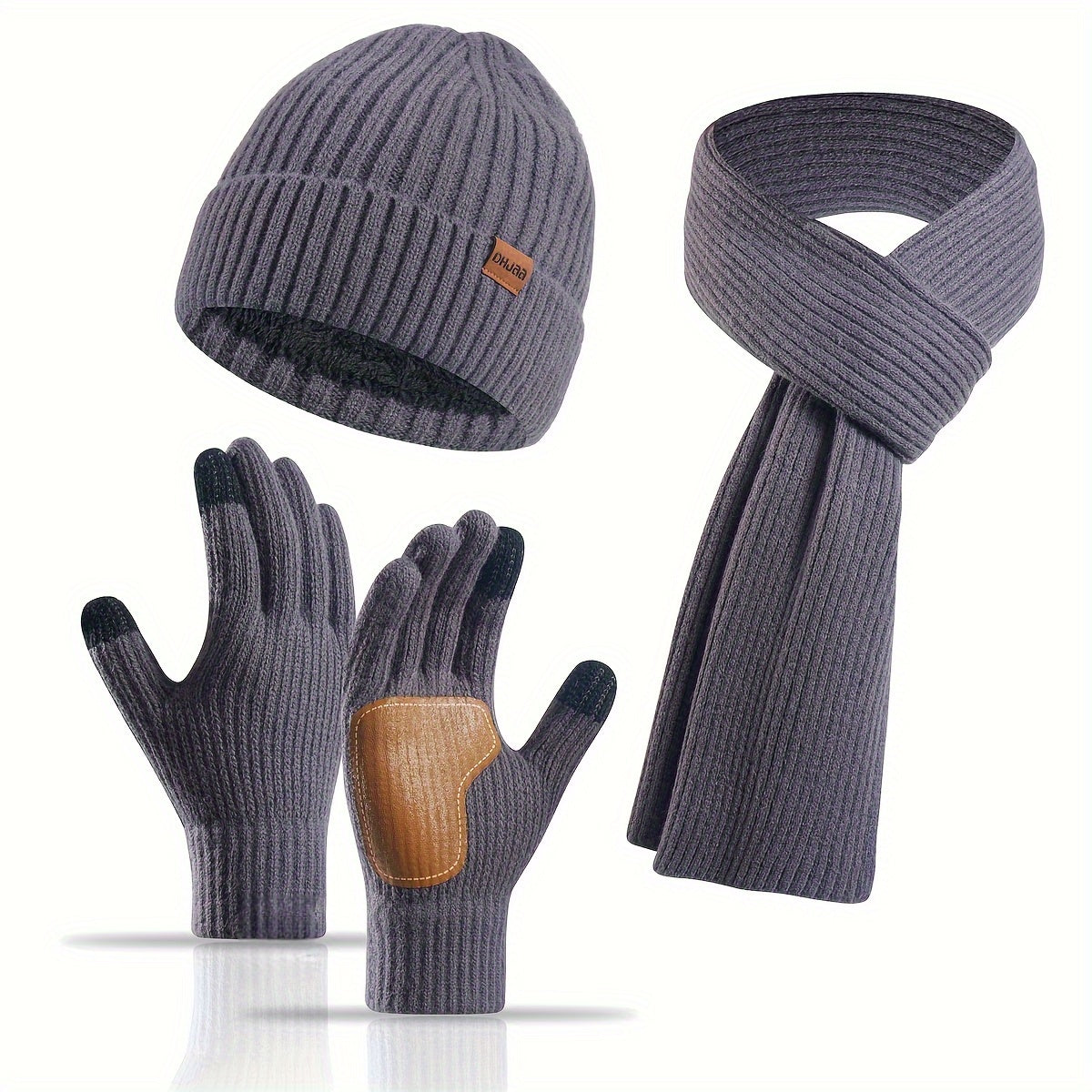 Skanto | Winter Comfort Set – Knit Hat, Scarf, and Gloves for Unisex