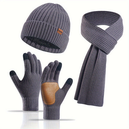 Skanto | Winter Comfort Set – Knit Hat, Scarf, and Gloves for Unisex
