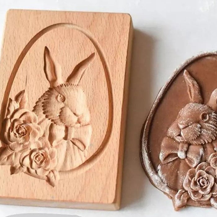 BowLift | Wooden Cookie Mold Set | Engraved Pastry Stamps | Gingerbread & Biscuit Press