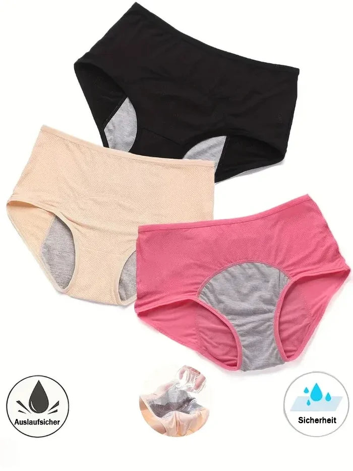 Leak-proof protective pants with a high waist