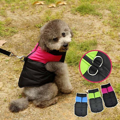 Winter Warm Waterproof Dog Vest with Zipper (Size S-7XL)