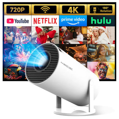 BowLift | Magcubic HY300 4K Mini Projector – Android 11, Dual WiFi 6, 260 ANSI, Wireless 5.0