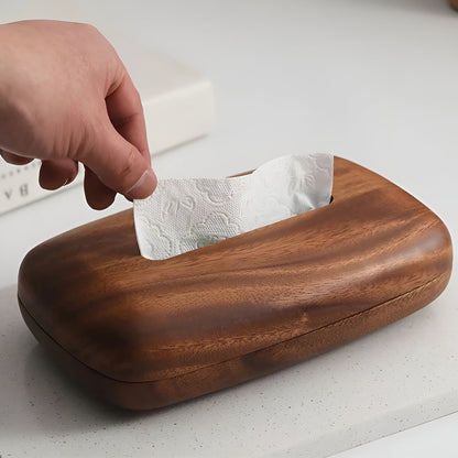 Walnut Wood Tissue Box – Elegant & Functional | Stylish Home Accessory | Skanto