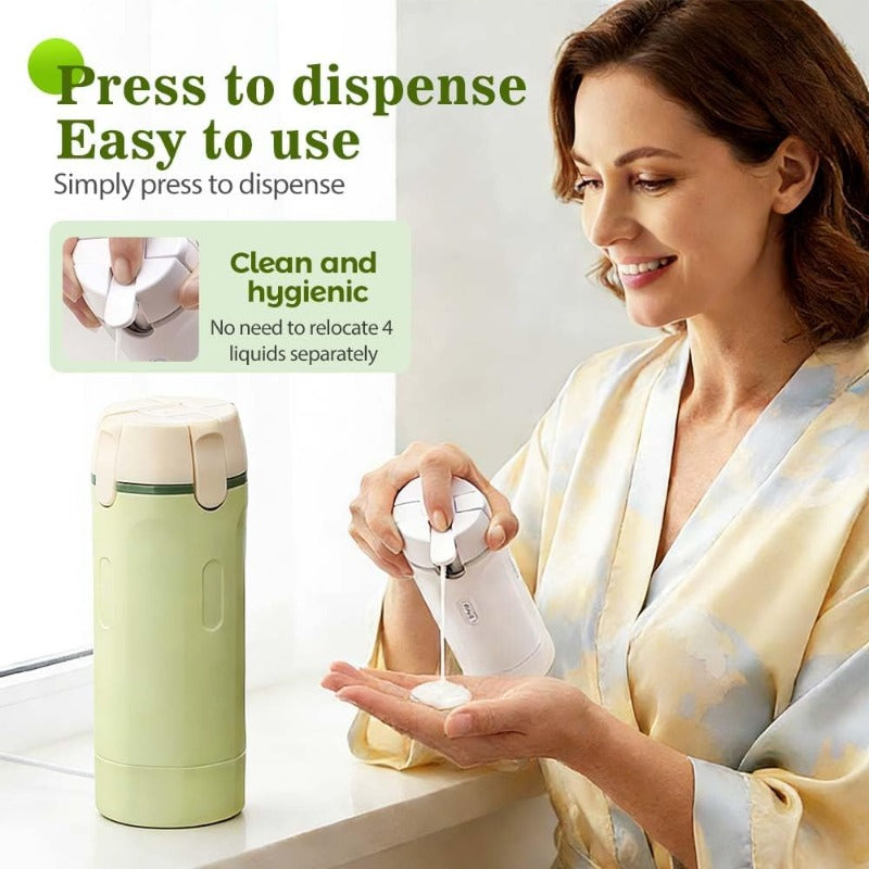 4-in-1 Travel Toiletry Dispenser Skanto