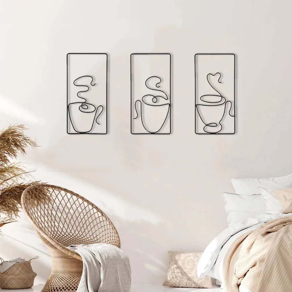 BowLift | Modern Abstract Cat Metal Wall Hanging for Stylish Home Decor