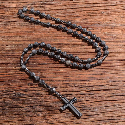 Skanto | Orion Spiritual Necklace with Tiger's Eye & Lapis Lazuli – Men's Rosary