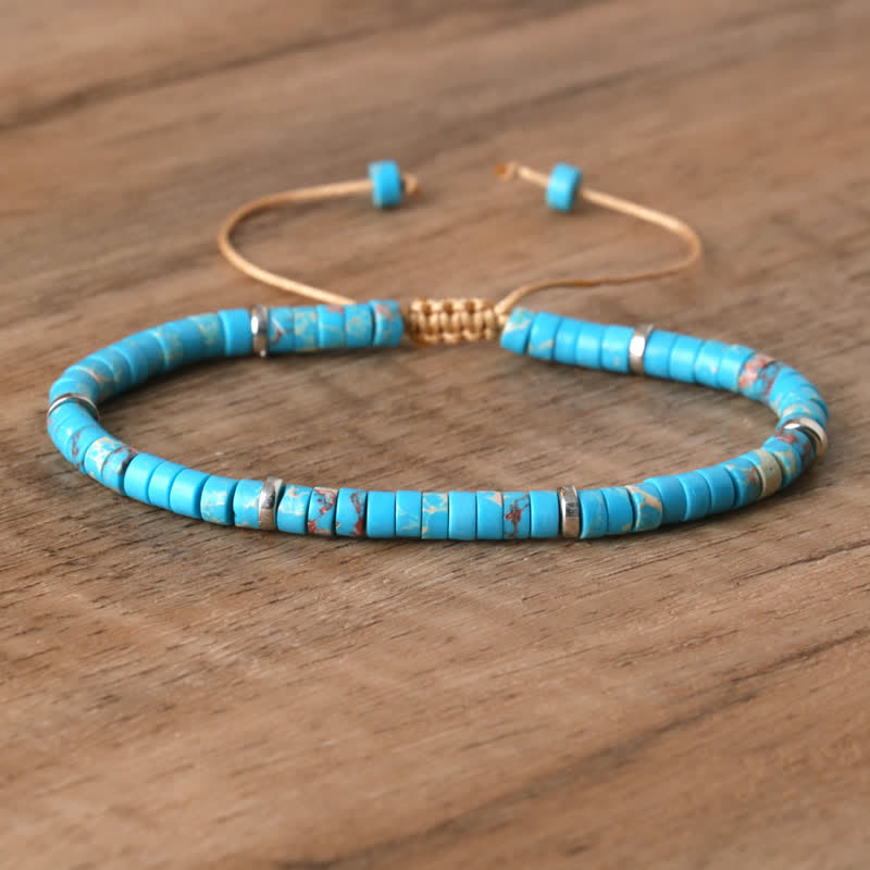 Skanto | Braided bracelet with 2,4 mm natural stone beads – Seraphina