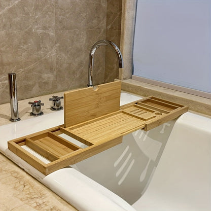 Skanto | Bamboo Bathtub Tray - For Ultimate Relaxation