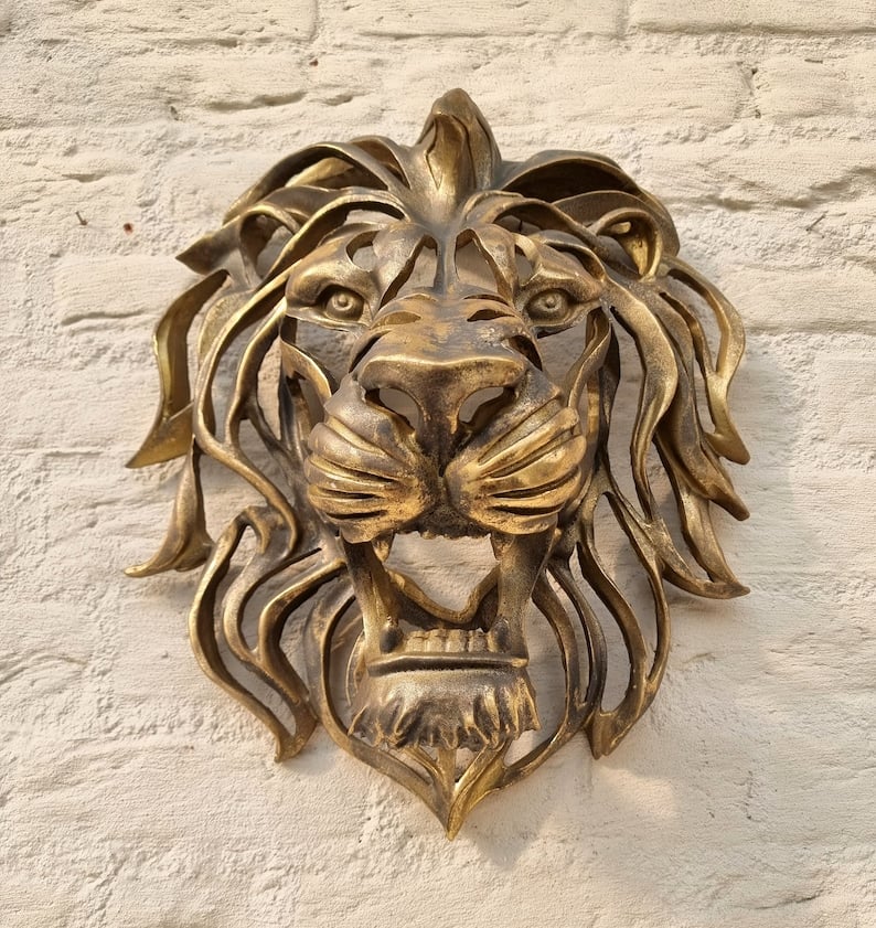 Skanto | Rare Find - Large Lion Head Wall Mounted Art Sculpture