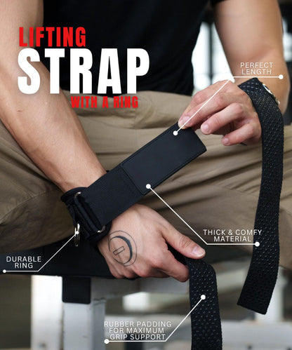 Kalsten | Phase-3 D-Ring Lifting Straps – Heavy Duty Grip Support for Weight Training