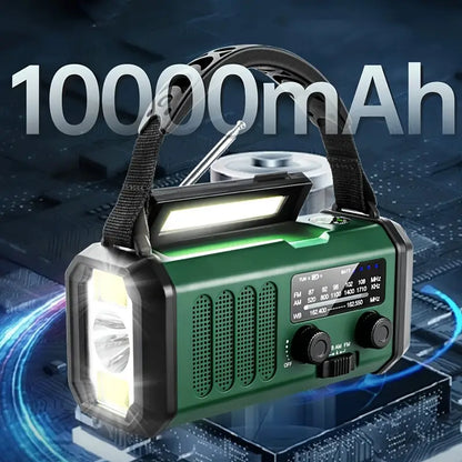 Skanto | Solar Emergency Radio with Power Bank – Crank Radio with LED Light for Camping & Outdoors