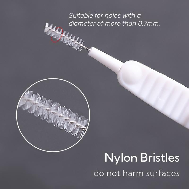 BowLift | Precision Cleaning Brush Set | 30-Pack | Nylon Bristles with PP Handle | Multi-Surface Use