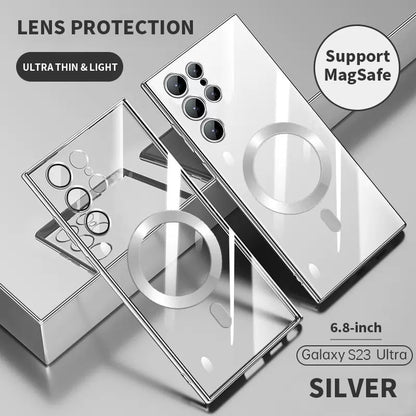 Transparent Luxury Coating Magnetic Case for Samsung