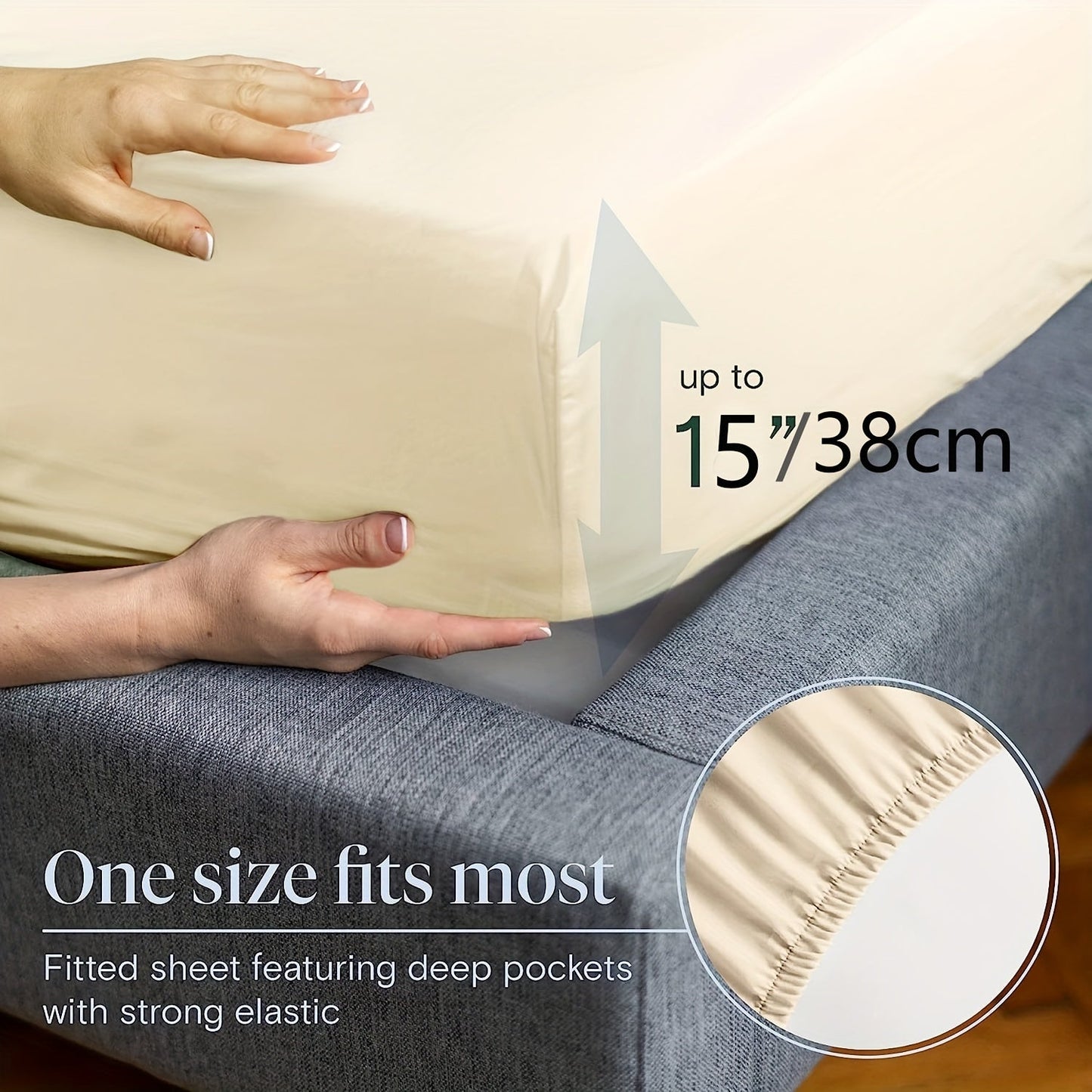 Skanto | 4/6 Pc Luxury Plush Fitted Sheet Set – Soft, Breathable, Color & Fade Resistant Bedding – Deep Pocket Flat Sheet, Fitted Sheet & 2/4 Pillowcases for Bedroom & Hotel Use