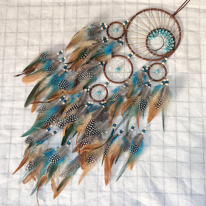Skanto | Turquoise Tree of Life Feather Dreamcatcher