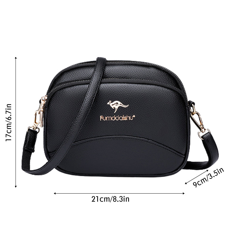 BowLift | Soft Leather Multi-Pocket Shoulder Bag