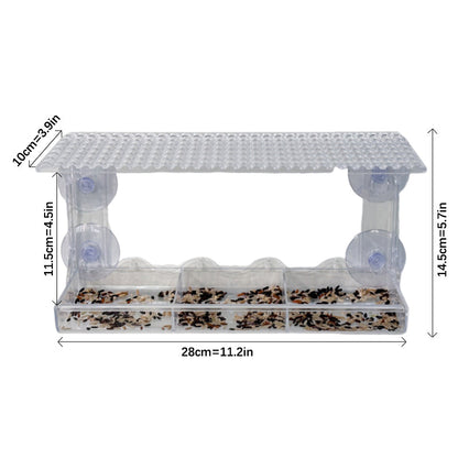 Skanto | Outdoor Clear-Window-Suction-Cup-Bird Feeder