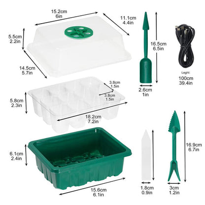 Seed Starter Trays with Grow Light, 5 sets | Bowlift