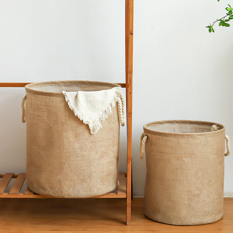 Sandsberg | Cotton Linen Waterproof Foldable Laundry basket