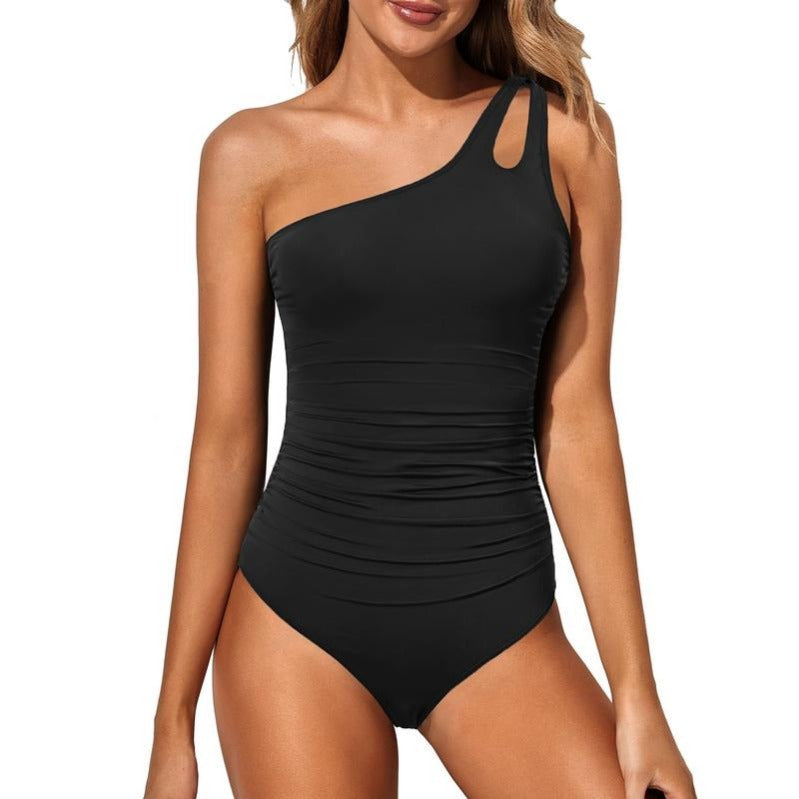 BowLift | One-Shoulder Tummy Control One-Piece Swimsuit
