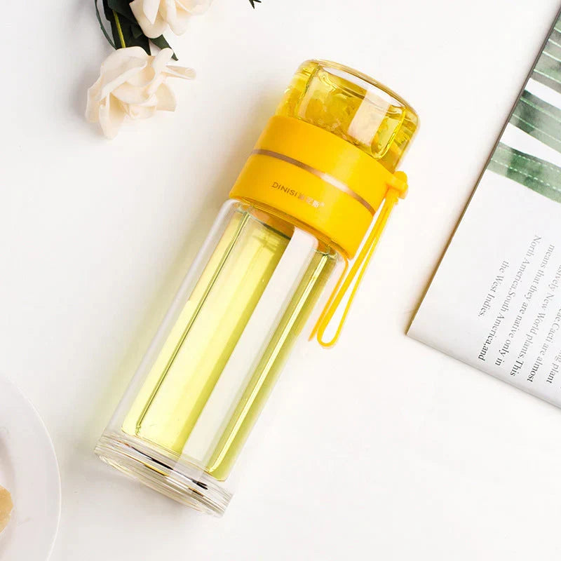 Skanto | Double-Walled Glass Bottle with Tea Filter and Infuser