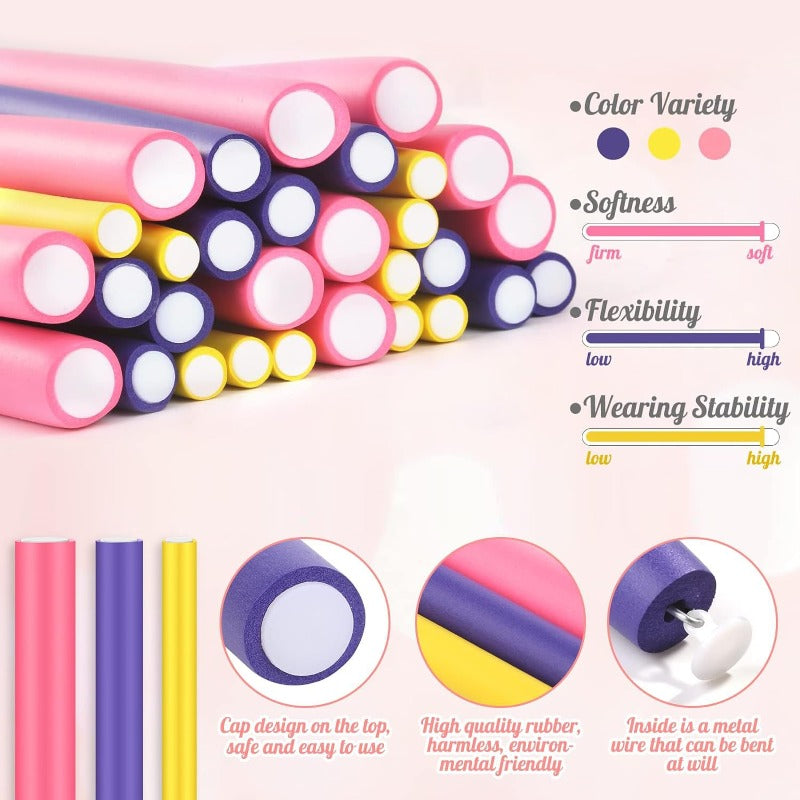 No-Heat Hair Curler Set Karnz