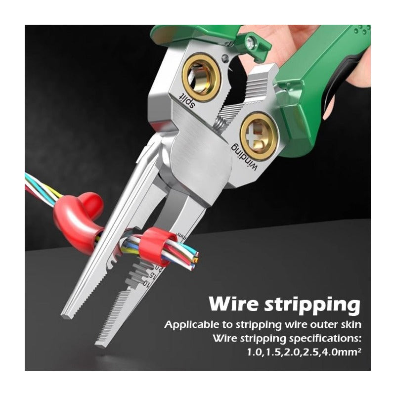 Skanto | 8-in-1 Wire Stripping Tool with Built-in Voltage Detector – Cut, Twist, Test & Strip in One