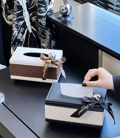 BowLift | Modèra Premium Leatherite Tissue Case | Stylish and durable tissue organizer for modern spaces