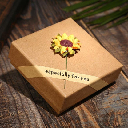 Skanto | "You Are My Sunshine" Sunflower Pendant (Double Engraved)