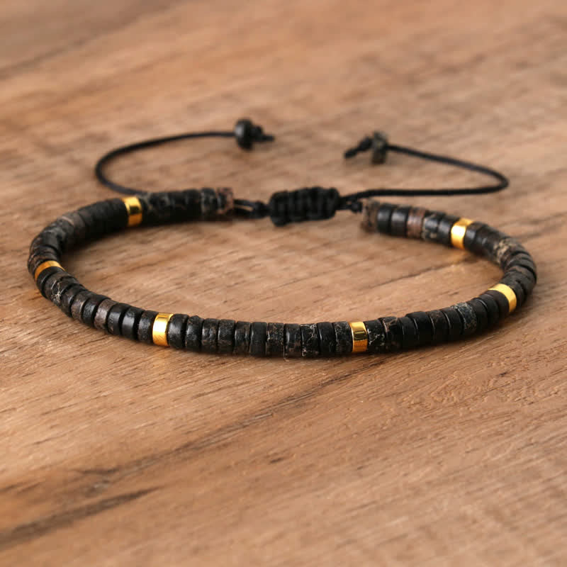 Skanto | Braided bracelet with 2,4 mm natural stone beads – Seraphina