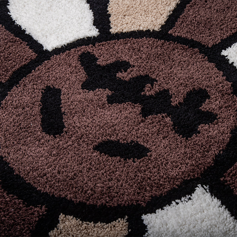 BowLift | Retro Rainbow Smiling Face Tufted Rug