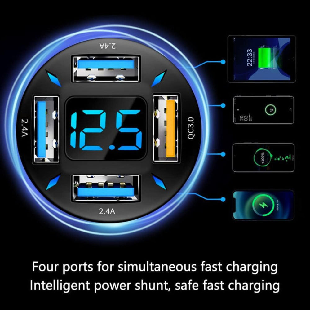 BowLift | Car Charger Fast USB Multi Port Adapter