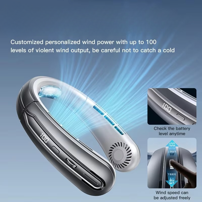 Portable Neck Air Conditioner Fan, rechargeable, bladeless, personal wearable