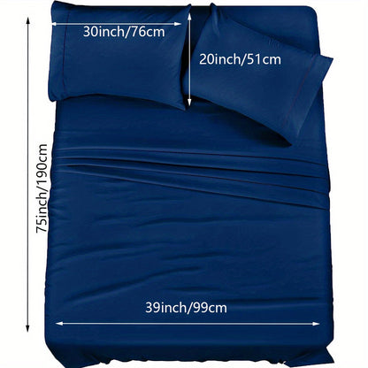 Skanto | 4/6 Pc Luxury Plush Fitted Sheet Set – Soft, Breathable, Color & Fade Resistant Bedding – Deep Pocket Flat Sheet, Fitted Sheet & 2/4 Pillowcases for Bedroom & Hotel Use