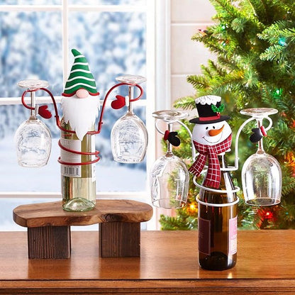 Skanto | Holiday Wine Bottle & Glass Holder - Christmas Decoration