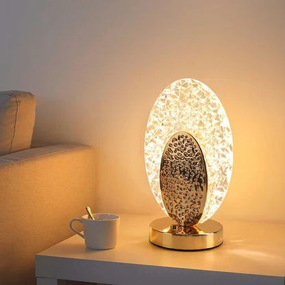 BowLift | Plumalux Table Lamp Peacock Design | Cordless & USB rechargeable | Dimmable LED light | 22×13.5 cm | ABS housing