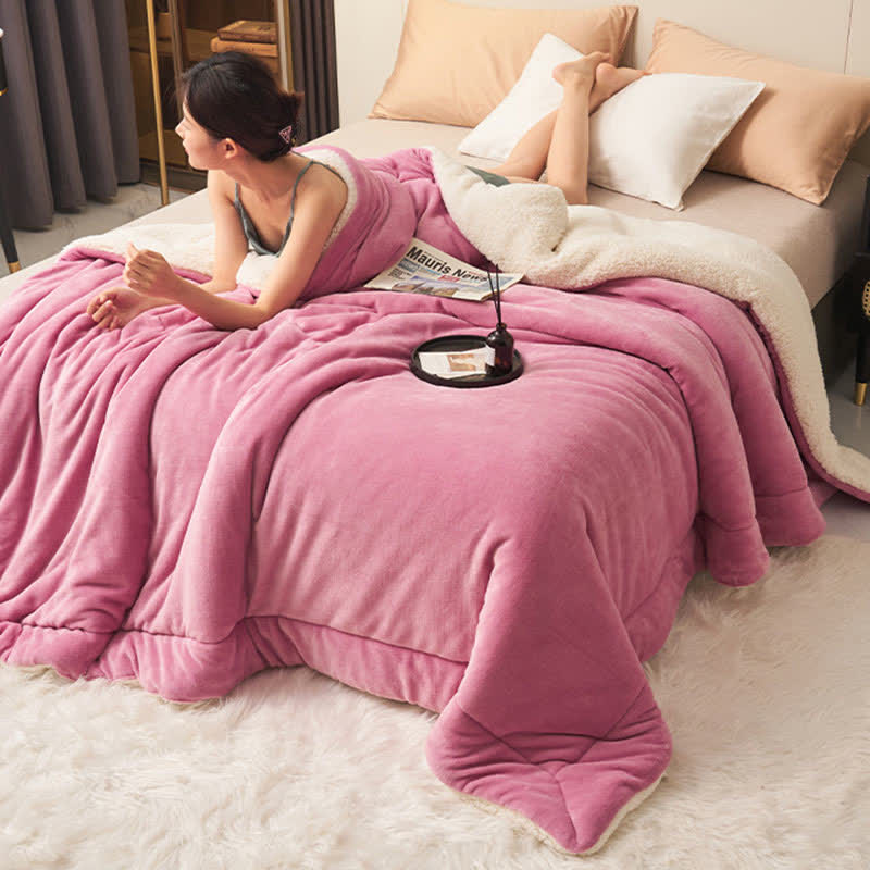 Skanto | Solid Double-Sided Velvet Cube Blanket