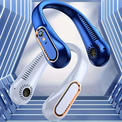 1pc Portable USB Cooler Fan with 5 Speeds and Digital Display - Super Strong Technology and Bladeless Design for Outdoor Use | Karnz