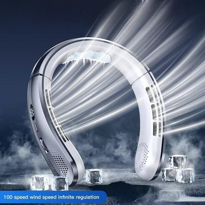 Portable Neck Air Conditioner Fan, rechargeable, bladeless, personal wearable