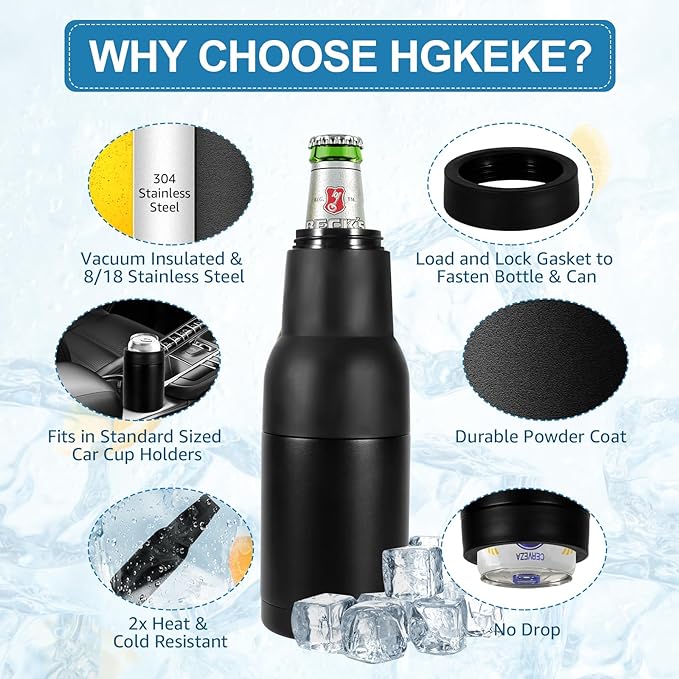 Skanto | Beer Bottle and Can Cooler with Beer Opener.