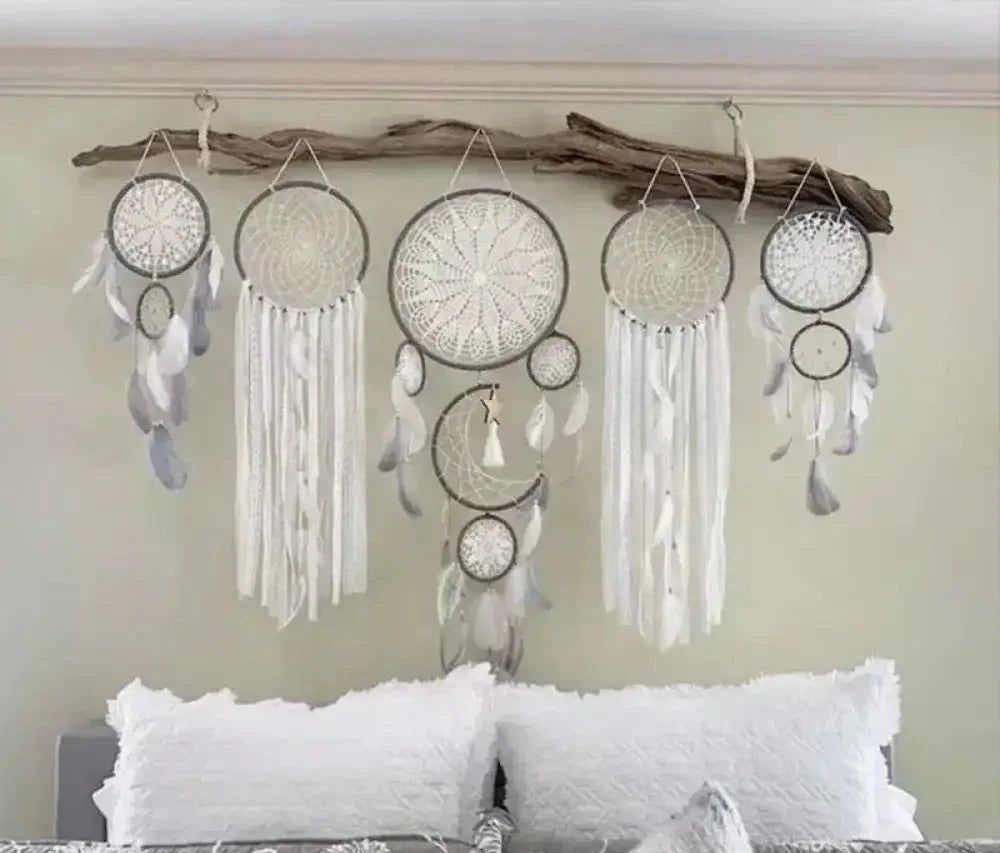 Frendorf | Feather Dreamcatcher Wall Decoration (5 Pieces)