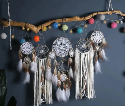 Frendorf | Feather Dreamcatcher Wall Decoration (5 Pieces)