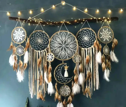 Frendorf | Feather Dreamcatcher Wall Decoration (5 Pieces)